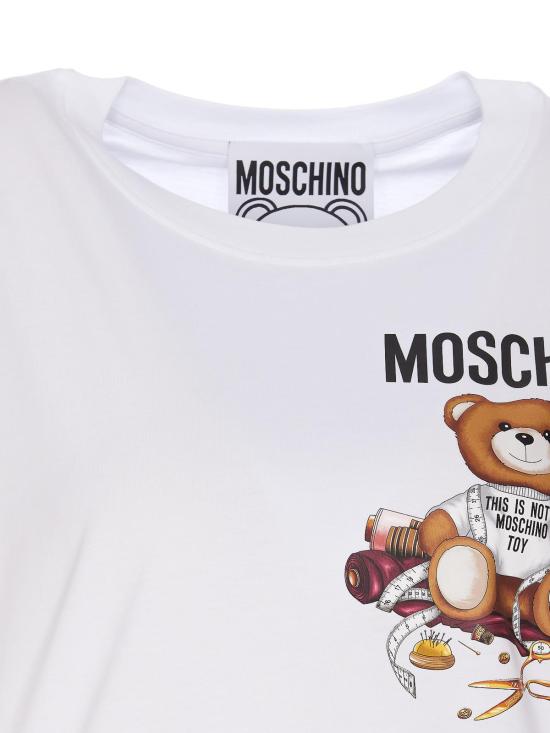  모스키노 반팔 티셔츠 070255411001 White - MOSCHINO