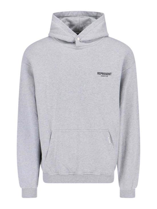 26SS 리프레젠트 후드 티셔츠 OCM41113158 Grey