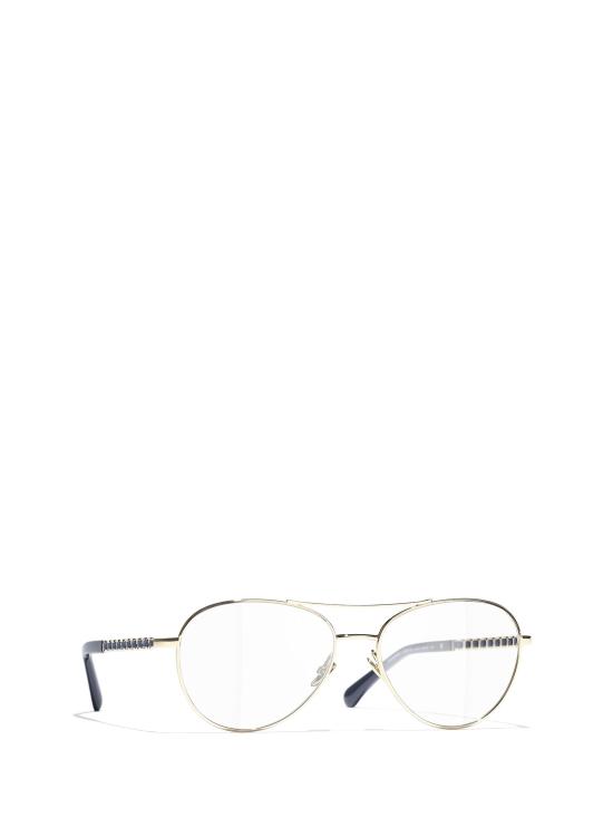 26FW 샤넬 안경 CH2224Q C443 PALE GOLD - CHANEL
