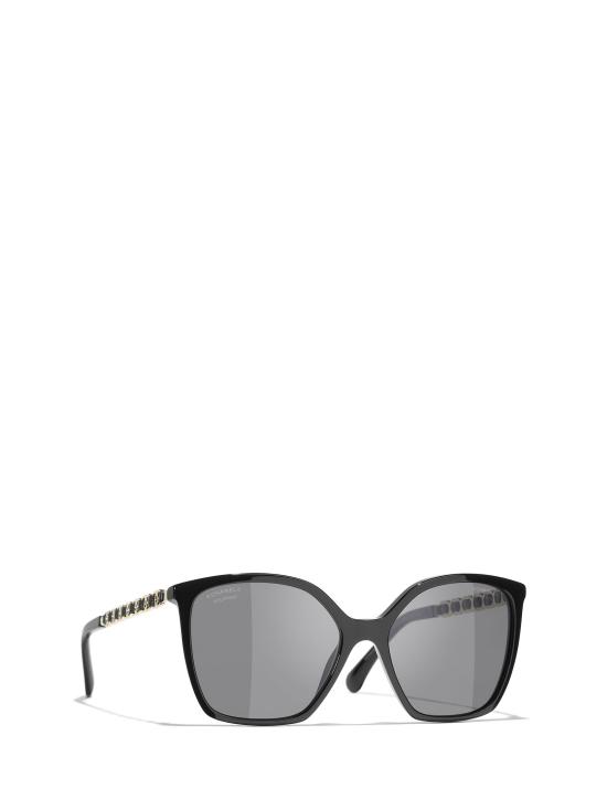 26FW 샤넬 아세테이트 카프스킨 선글라스 CH5546Q C622T8 BLACK - CHANEL