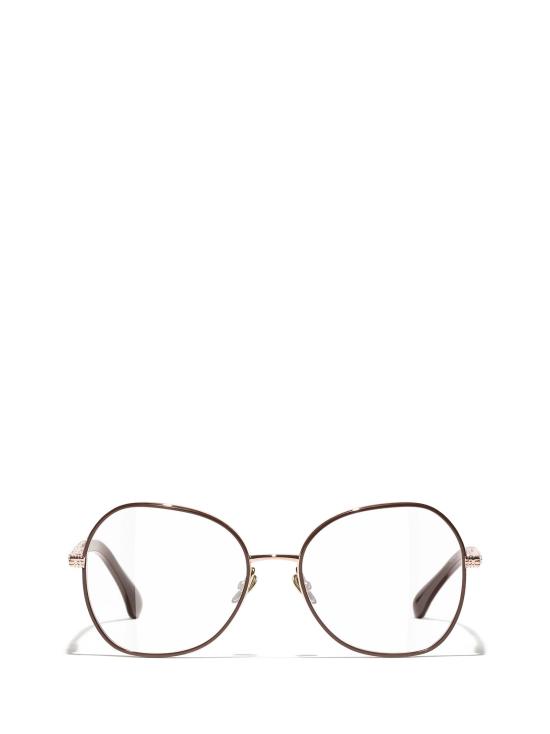 26FW 샤넬 안경 CH2217J C487 BEIGE ROSE GOLD DARK TAUPE