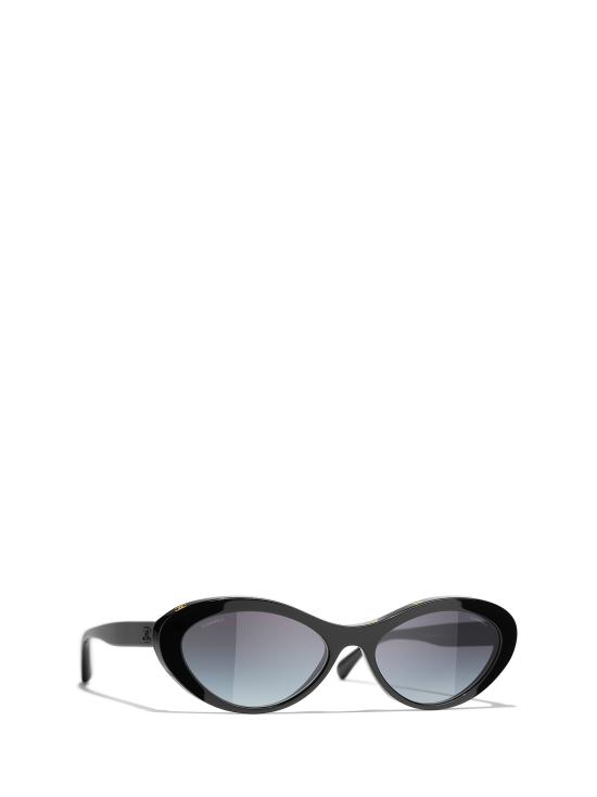 26FW 샤넬 레터링 오벌 선글라스 CH5416 1712S6 BLACK YELLOW - CHANEL