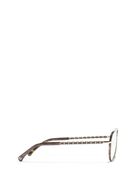 26FW 샤넬 안경 CH2224Q C429 PALE GOLD - CHANEL