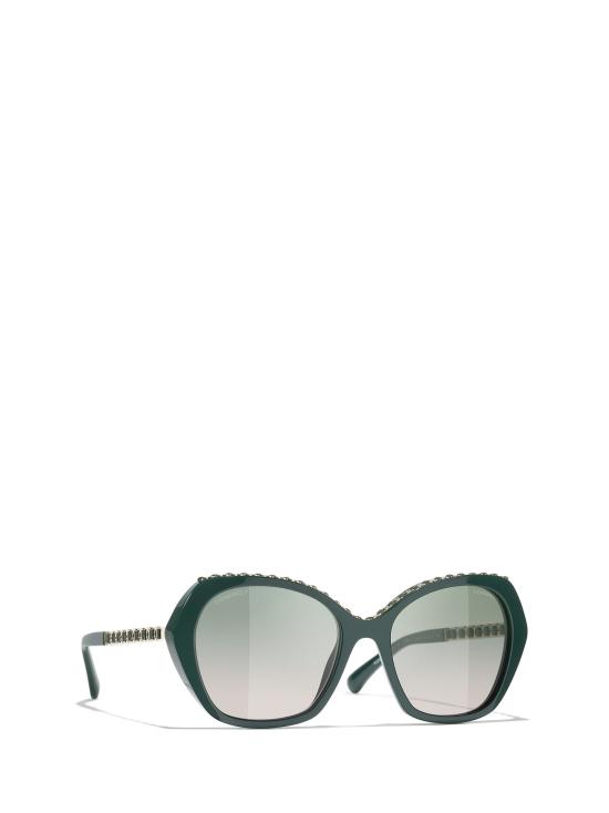 26FW 샤넬 선글라스 CH5547Q 1459S3 GREEN VENDOME - CHANEL