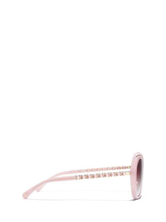26FW 샤넬 선글라스 CH5547Q 17338H LIGHT PINK - CHANEL