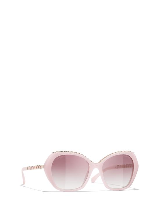 26FW 샤넬 선글라스 CH5547Q 17338H LIGHT PINK - CHANEL