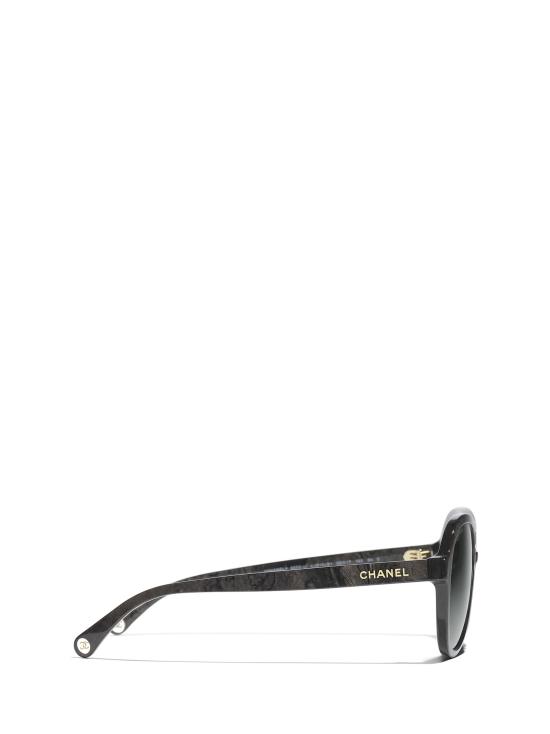 26FW 샤넬 선글라스 CH5552U 1810B1 DARK GREY MARBLE - CHANEL