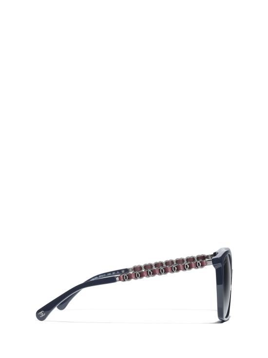 26FW 샤넬 아세테이트 카프스킨 선글라스 CH5546Q 1462K4 BLUE VENDOME - CHANEL