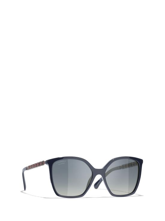 26FW 샤넬 아세테이트 카프스킨 선글라스 CH5546Q 1462K4 BLUE VENDOME - CHANEL