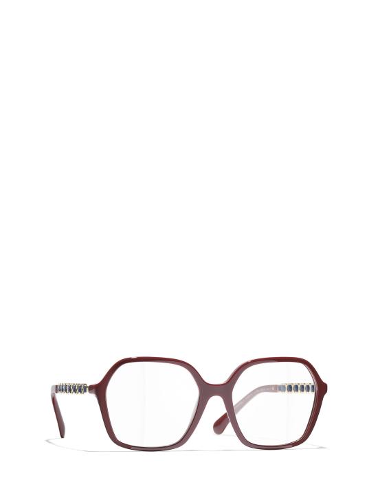 26FW 샤넬 안경 CH3489Q 1792 BURGUNDY - CHANEL
