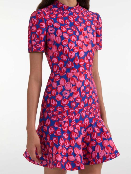  살로니 숏 원피스 민 C 드레스 아주르 플라밍고 - SALONI