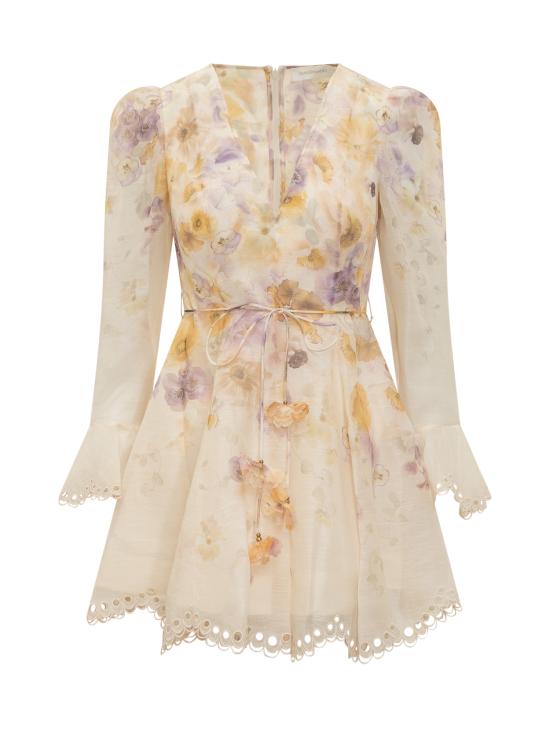 25FW 짐머만 미디 원피스 4693DF252 PSFL PANSY FLORAL