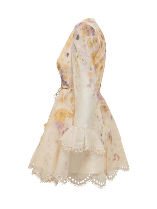 25FW 짐머만 미디 원피스 4693DF252 PSFL PANSY FLORAL - ZIMMERMANN