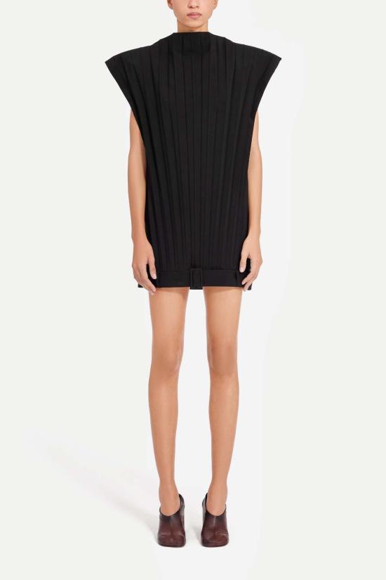  마르지엘라 숏 원피스 메종  플리츠 벨트 미니 드레스 - MAISON MARGIELA