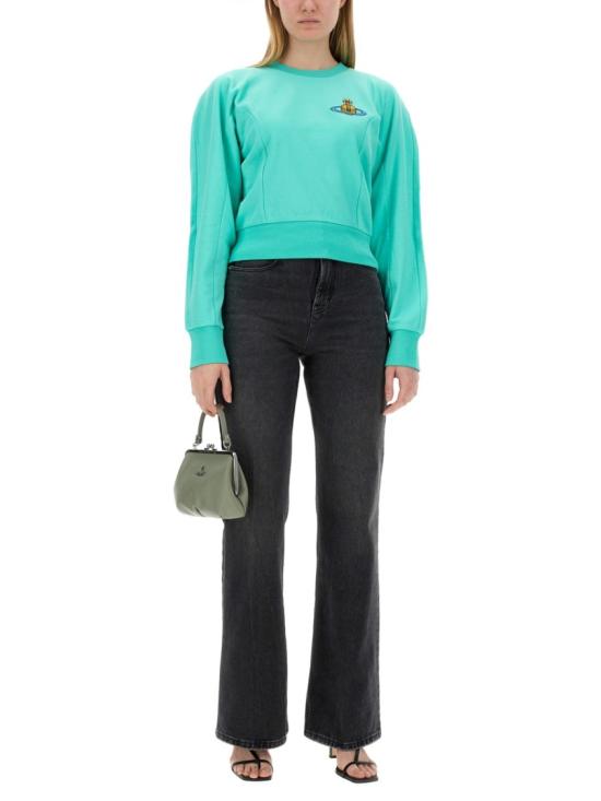  비비안웨스트우드 긴팔 티셔츠 1I01000E J006NK413 Blue - VIVIENNE WESTWOOD