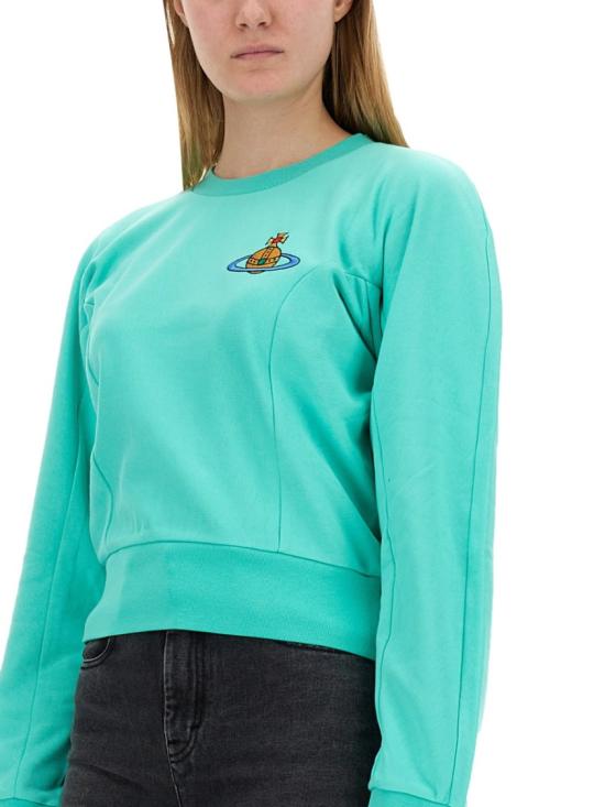  비비안웨스트우드 긴팔 티셔츠 1I01000E J006NK413 Blue - VIVIENNE WESTWOOD