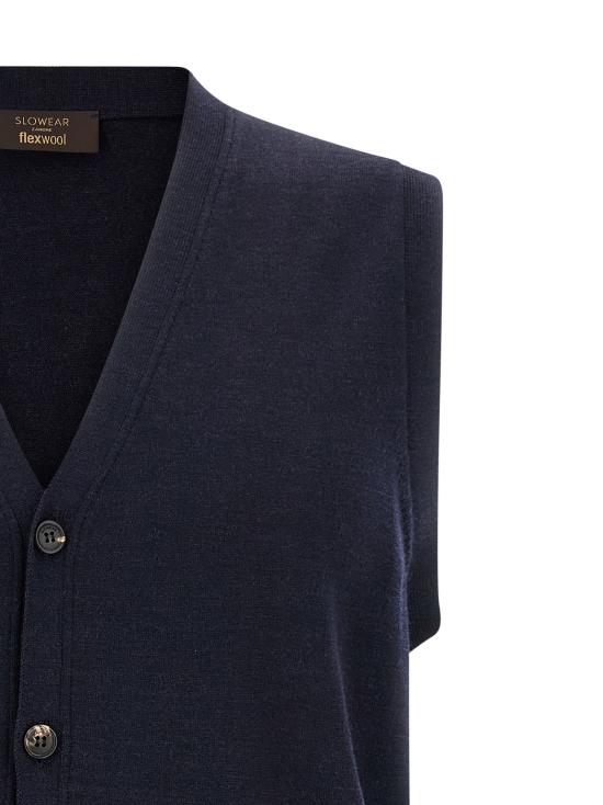 25FW 자노네 니트 베스트 811946Z0290N0936 Blue - ZANONE