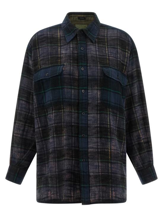 25FW 알13 블라우스 R13WR415R606BNAVYPLAIDBLUE Multicolor