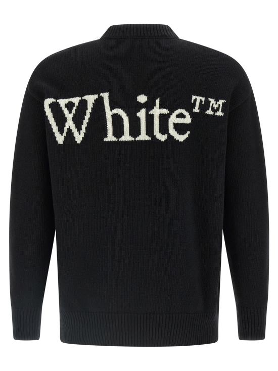 25FW 오프화이트 터틀넥 OWHE10OF25KNI00210011001 White Black - OFF WHITE