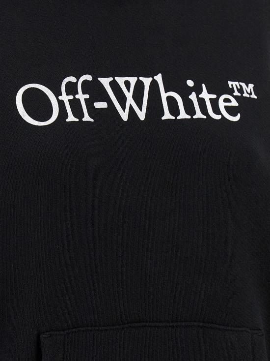 25FW 오프화이트 긴팔 티셔츠 OWBB058C99FLE00110011001 White Black - OFF WHITE