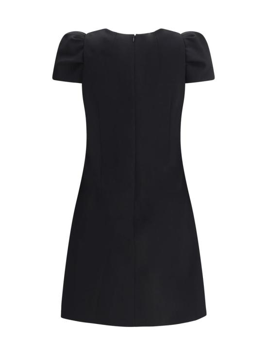 25FW 알렉산더 맥퀸 미디 원피스 843597QJAFK 1000 Black - ALEXANDER MCQUEEN