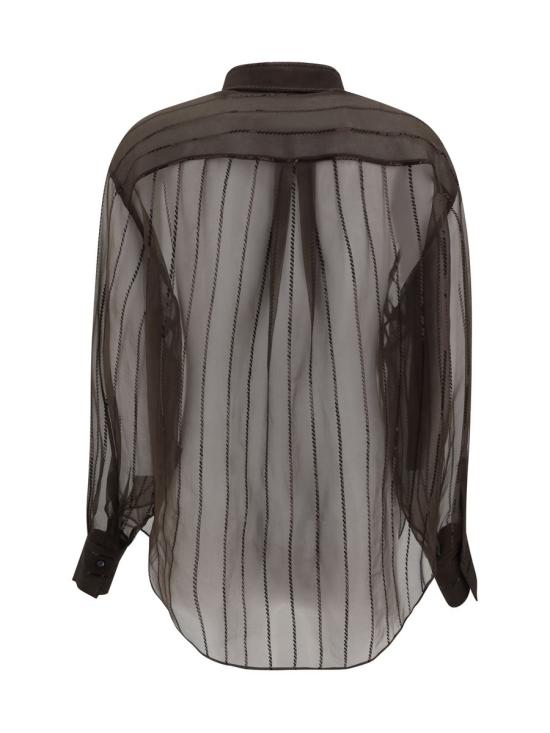 25FW 브루넬로 쿠치넬리 블라우스 MF940RI516 C4222 BROWN - BRUNELLO CUCINELLI