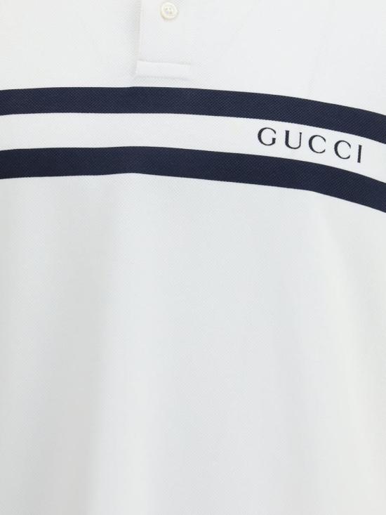 25FW 구찌 코튼 폴로 셔츠  788016XJGJX 9081 WHITE - GUCCI