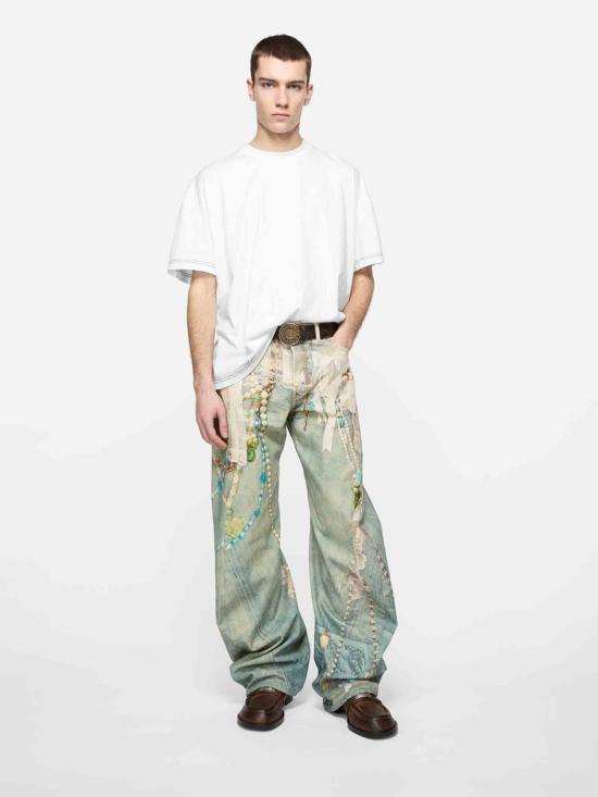 25FW 아크네 스튜디오 반팔 티셔츠 FN UX TSHI000155 AEGOFF WUITE WHITE - ACNE STUDIOS