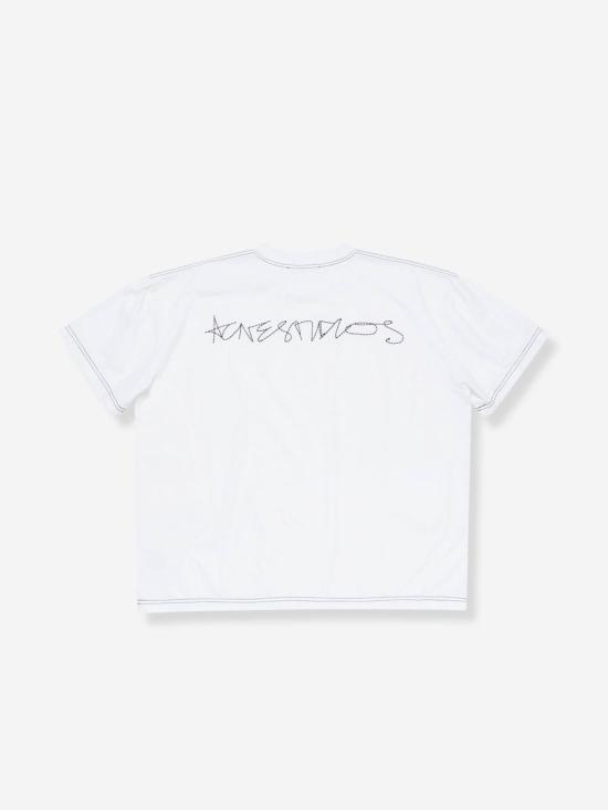 25FW 아크네 스튜디오 반팔 티셔츠 FN UX TSHI000155 AEGOFF WUITE WHITE