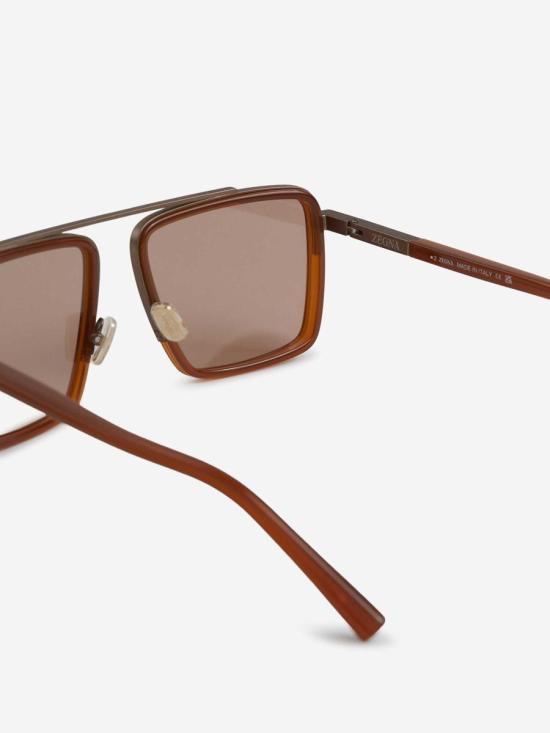 25FW 에르메네질도제냐 안경 EZ027257 48JBrown BROWN - ERMENEGILDO ZEGNA