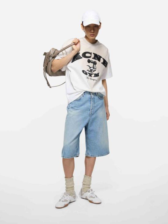 25FW 아크네 스튜디오 반팔 티셔츠 FN UX TSHI000211 DC6DUSTY WHITE - ACNE STUDIOS