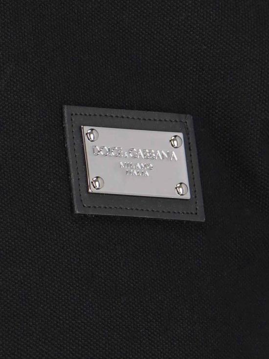 25FW 돌체앤가바나 로고 태그 코튼 폴로 셔츠 G8PL4T G7F2HN0000 Black - DOLCE & GABBANA