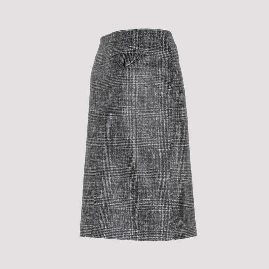  보테가베네타 스커트 739562 V2RZ0 1069 BLACK WHITE - BOTTEGA VENETA