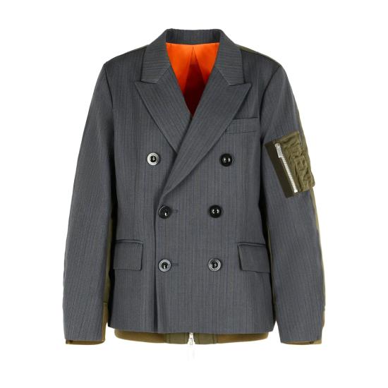 25FW 사카이 봄버 자켓 25 08119 342 GREY GREEN