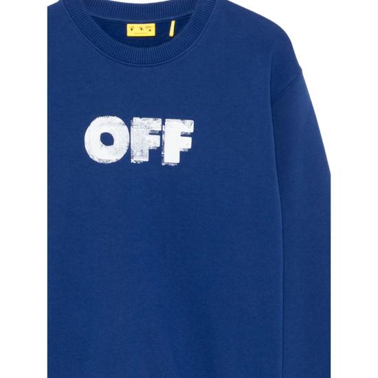 25FW [키즈] 오프화이트 니트/스웻셔츠 OBBA001F25FL E003 4501 BLUE - OFF WHITE