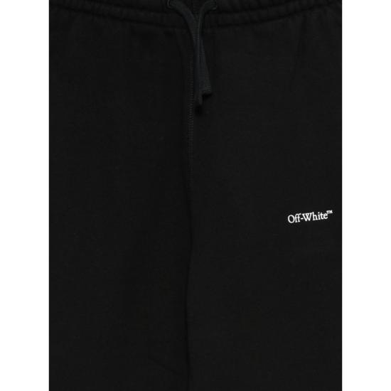 25FW [키즈] 오프화이트 스트레이트 팬츠 OBCH001F25FL E004 1001 BLACK - OFF WHITE