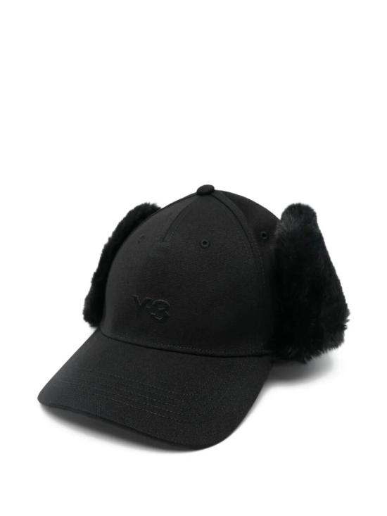 25FW 와이쓰리 이어플랩 캡 JX8327 BLACK BLACK