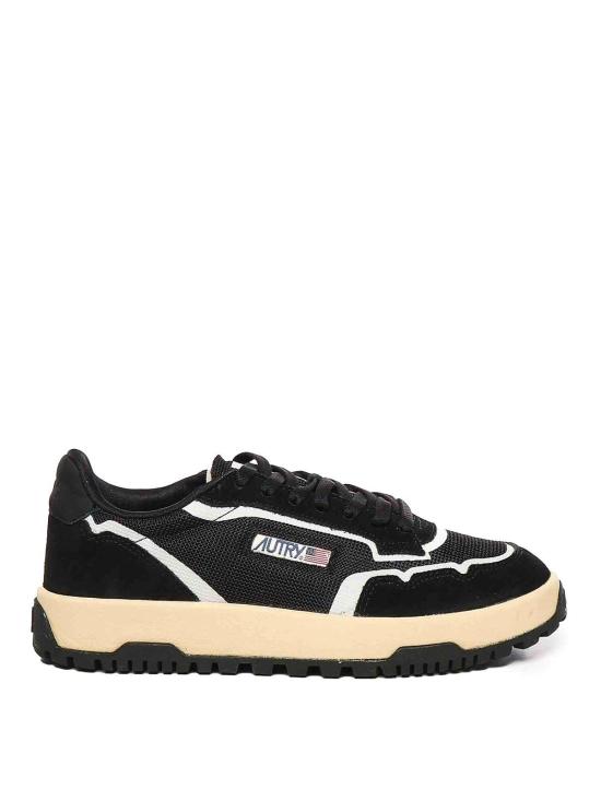 25SS 오트리 WILDPACE 로우 스니커즈 립스탑 나일론 가죽 LDLMAK06 Black
