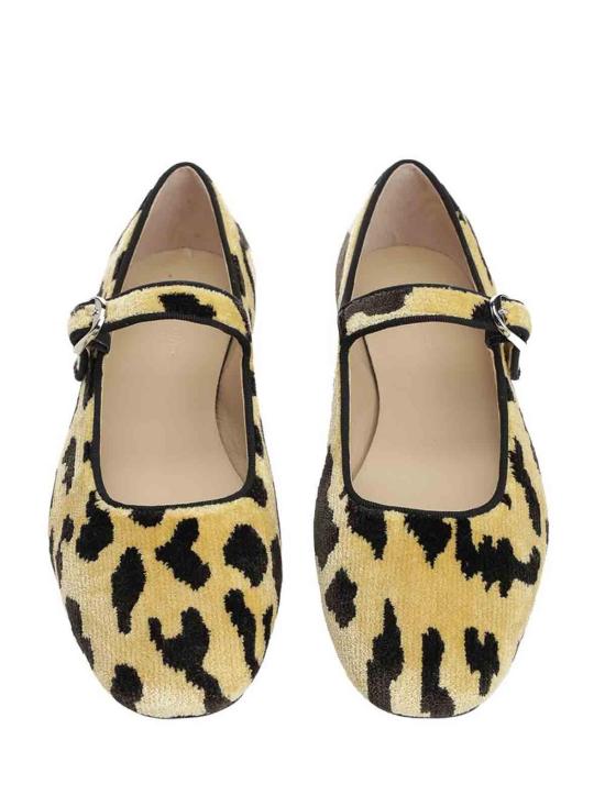  르 몽드 베릴 플랫 슈즈 MRJBEVLEOLEOPARD Animal Print - LE MONDE BERYL