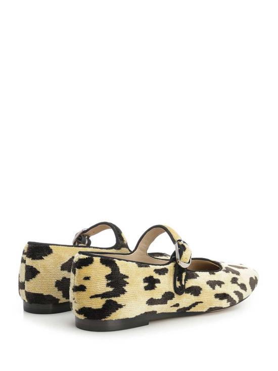  르 몽드 베릴 플랫 슈즈 MRJBEVLEOLEOPARD Animal Print - LE MONDE BERYL