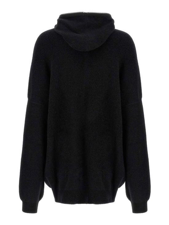 26FW 릭 오웬스 집업 니트 RU02E1688KWP09 Black - RICK OWENS