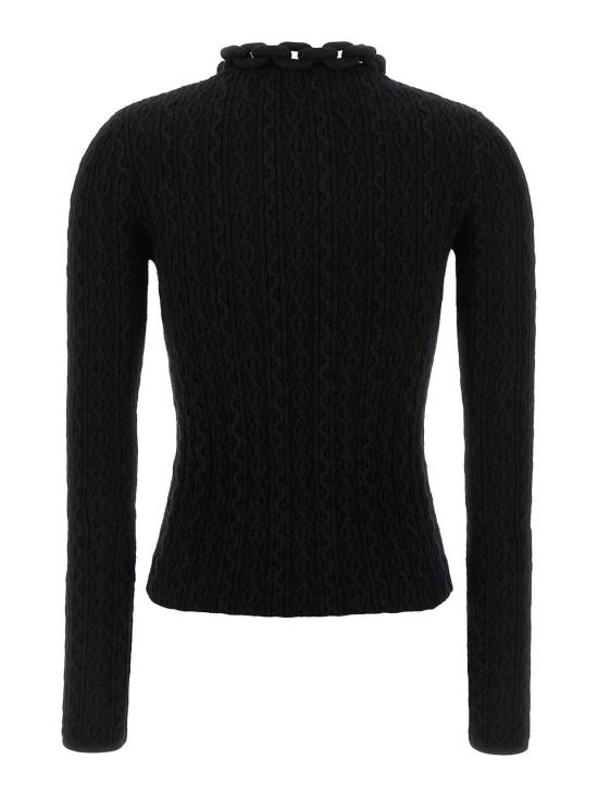 25FW 파코라반 긴팔 티셔츠 25AMPU049ML0320P001 Black - PACO RABANNE