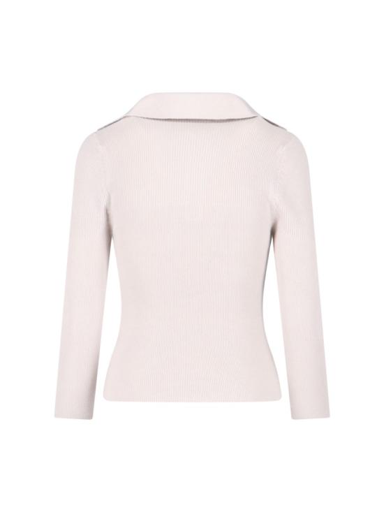 25FW 비비안웨스트우드 MARINA 마리나 오브 자수 폴로 스웨터 18030040 Y001VA402 Neutrals - VIVIENNE WESTWOOD