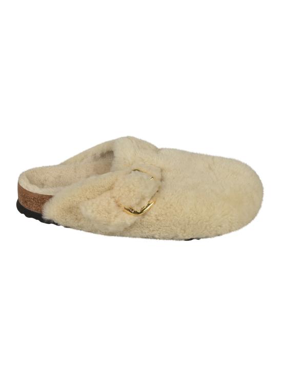 25FW 버켄스탁 BOSTON 보스톤 빅버클 테디 시어링 뮬 1025664 EGGSHELL Eggshell