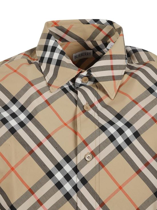  버버리 체크 코튼 셔츠 8106165 B9368 Neutrals - BURBERRY