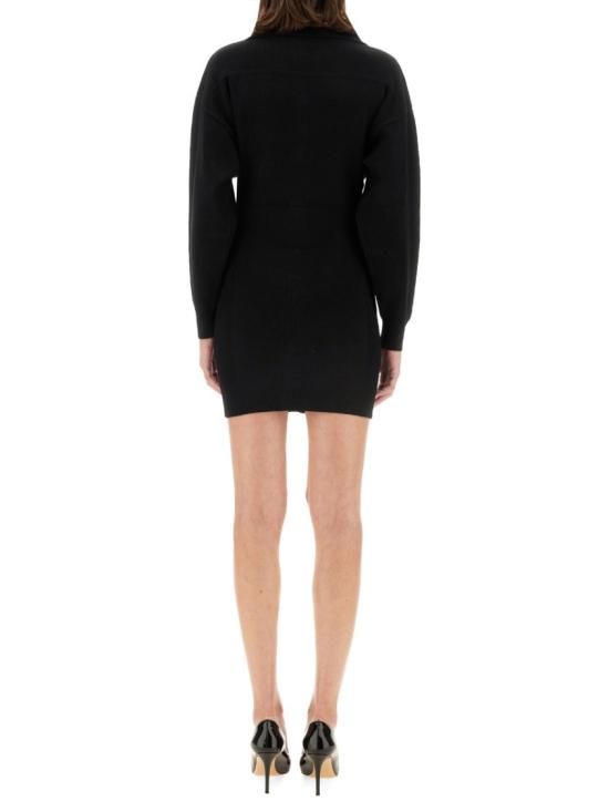  모스키노 미디 원피스 04938702 0555 Black - MOSCHINO