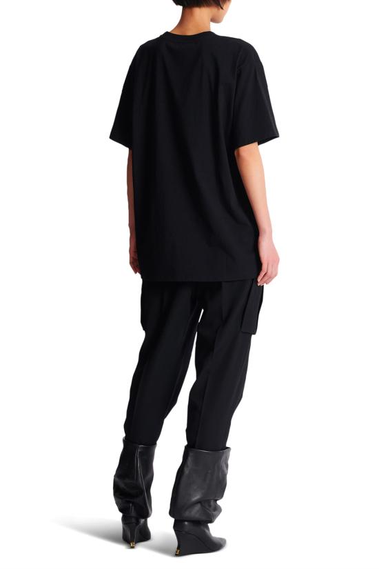 25FW 발망 반팔 티셔츠 FF0EH005GF22 EAB NOIR BLANC - BALMAIN