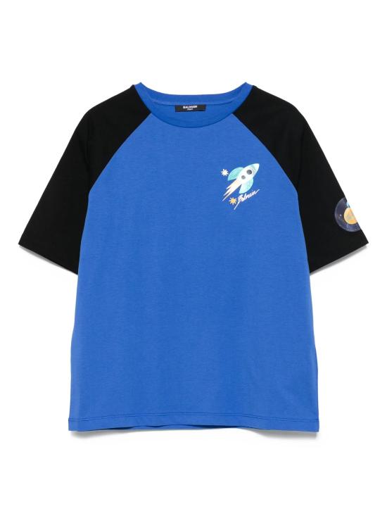 25FW [키즈] 발망 티셔츠 BX8Q21Z3186 60TNE Blue