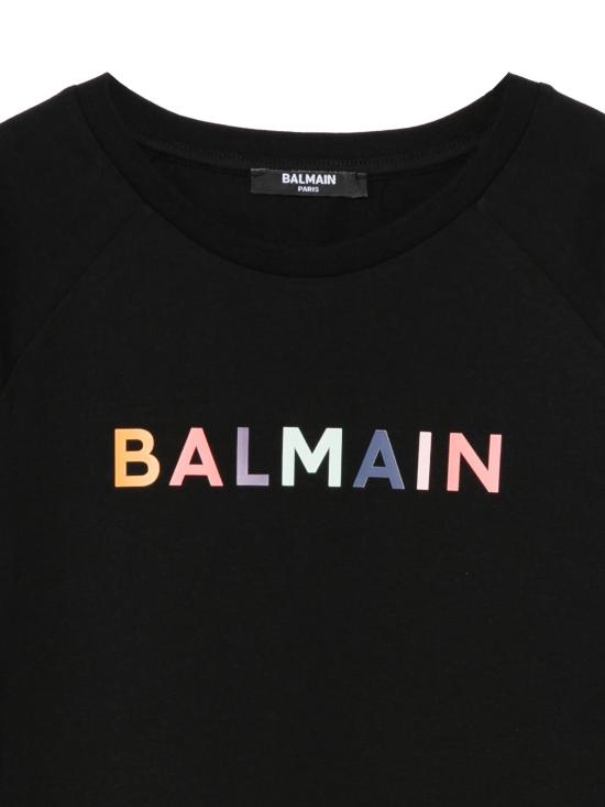 25FW [키즈] 발망 티셔츠 BX8R31Z3186 930MC Black - BALMAIN