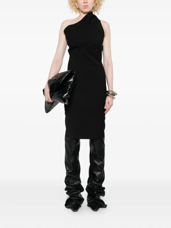 25FW 릭 오웬스 숏 원피스 RP02E4520WST 09 Black - RICK OWENS